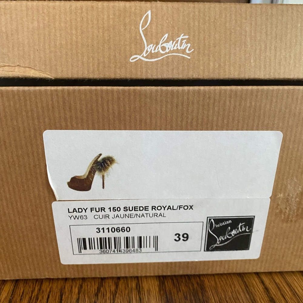 CHRISTIAN LOUBOUTIN Suede Royal Fox Lady Fur 150 Pumps - Size 39 - Picture 8 of 8